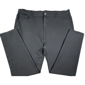 Womens Black Straight Leg Jeans Size 20 4XL Stretch Denim Pants High Rise Comfy